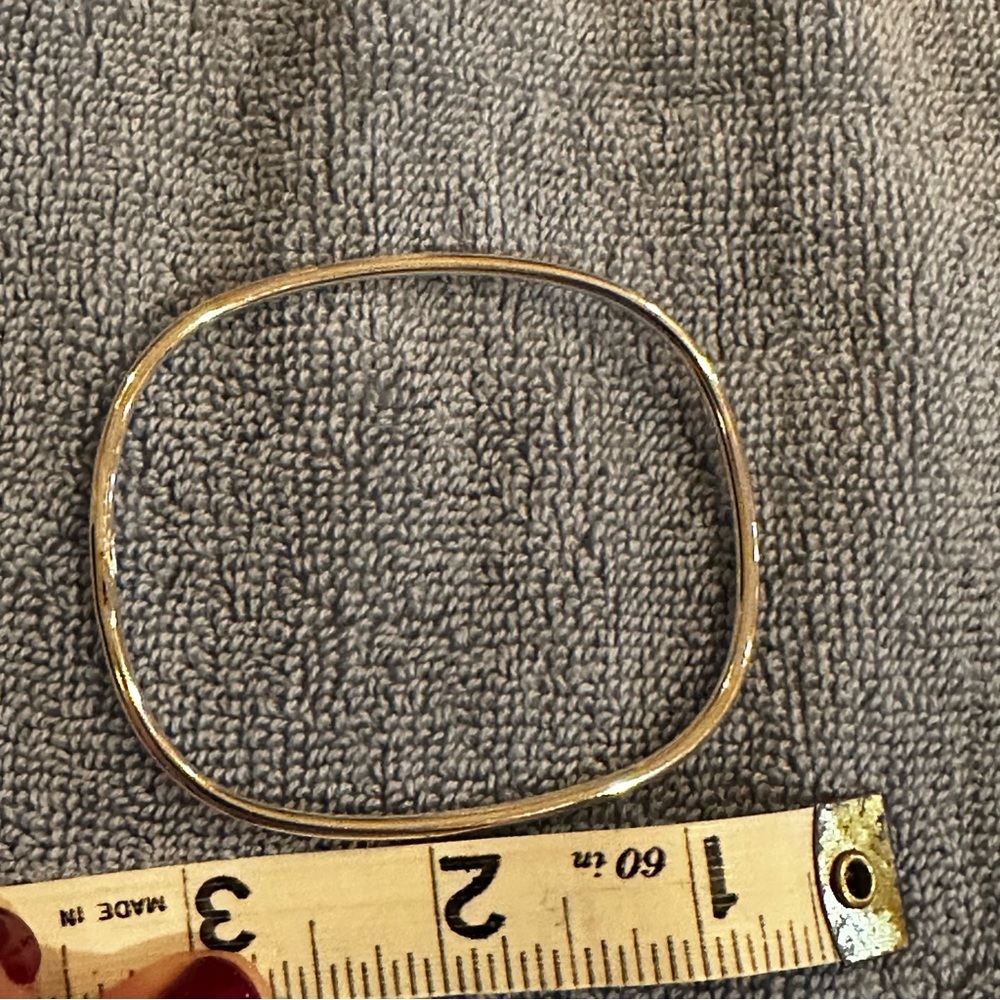 Sterling Silver Rectangular Bangle Bracelet - image 6